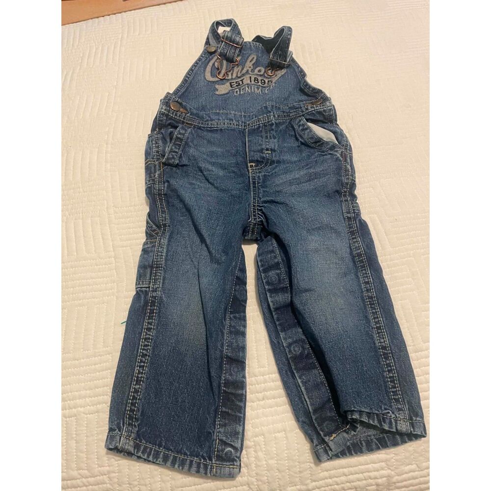 Osh Kosh B'Gosh Size 18-24 months Kids Overalls Denim Vestback Rare